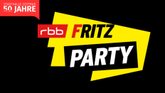 Plakat mit Radio Fritz Logo und der Aufschrift Fritz Party